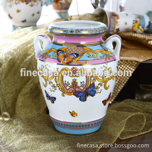 Luxury Fine New Bone China Gold Vase of Song of Joy